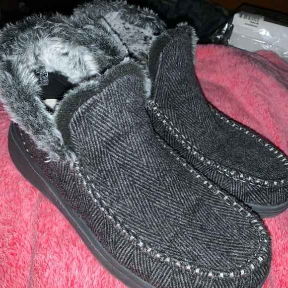 ❤️HEY DUDE DENNY HERRINGBONE BOOTIE; LADIES 9, GREY/BLACK - Picture 11 of 16